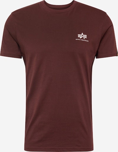 ALPHA INDUSTRIES T-Shirt en lie de vin / blanc, Vue avec produit