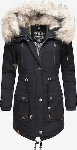 NAVAHOO Winterparka 'Honigfee' in Blauw: voorkant