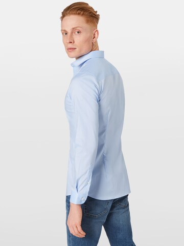 JACK & JONES Super Slim Fit Button Up Shirt 'Parma' in Blue