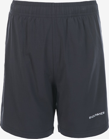 ENDURANCE Regular Workout Pants 'Grosseto' in Black: front