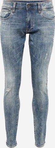 Skinny Jean '3301' G-Star RAW en bleu : devant