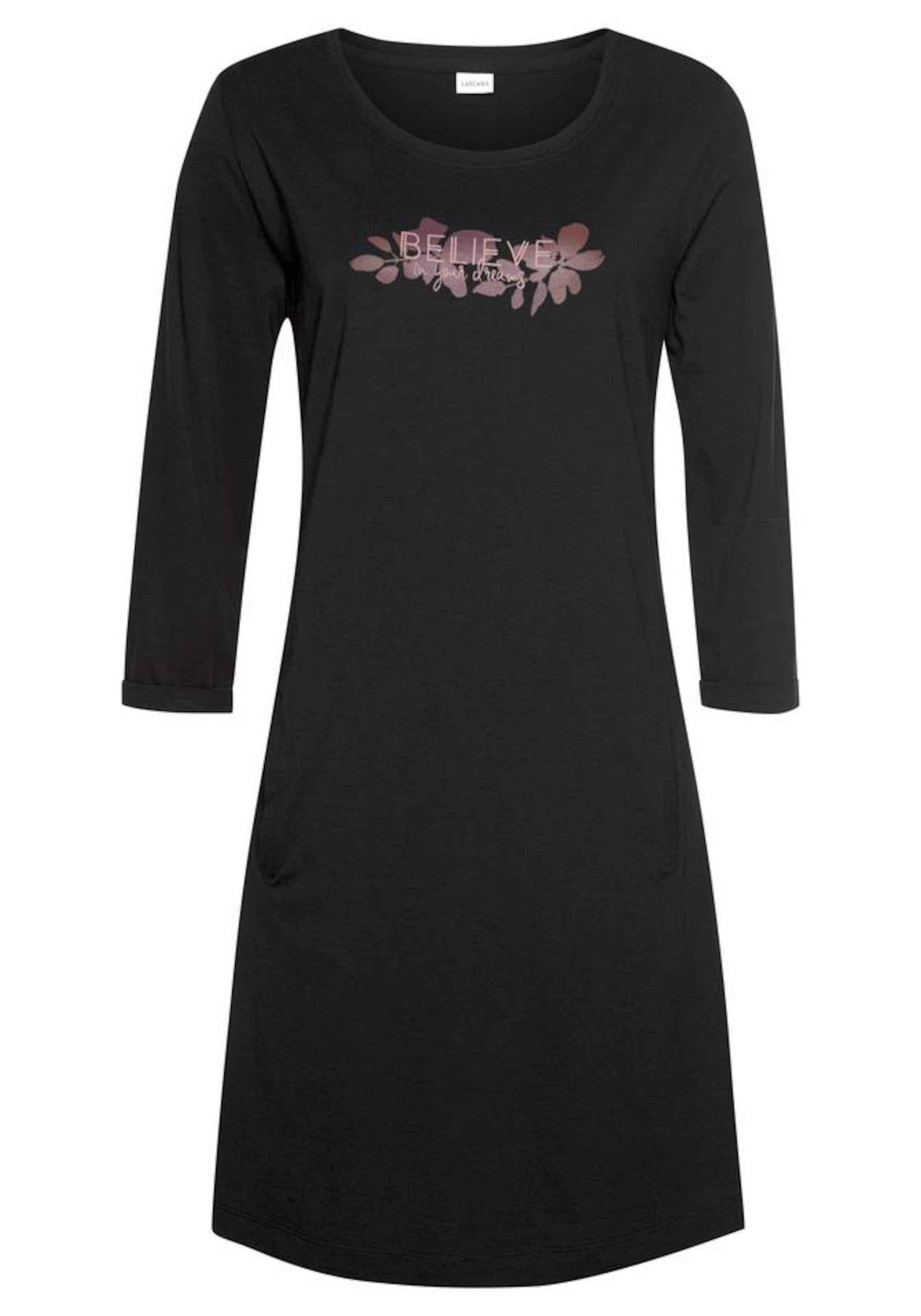 LASCANA Nightgown in Black: front