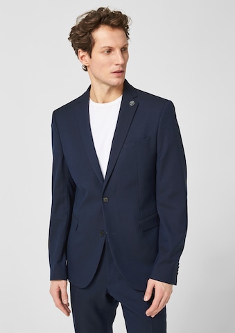 Coupe slim Veste de costume s.Oliver BLACK LABEL en bleu : devant