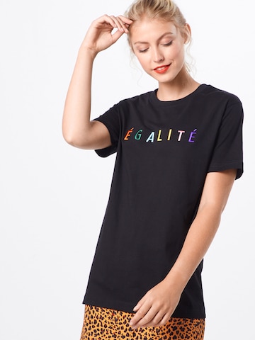 Merchcode - Camiseta 'Égalite' en negro: frente