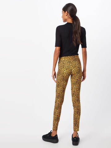 Urban Classics Skinny Leggings in Yellow: back