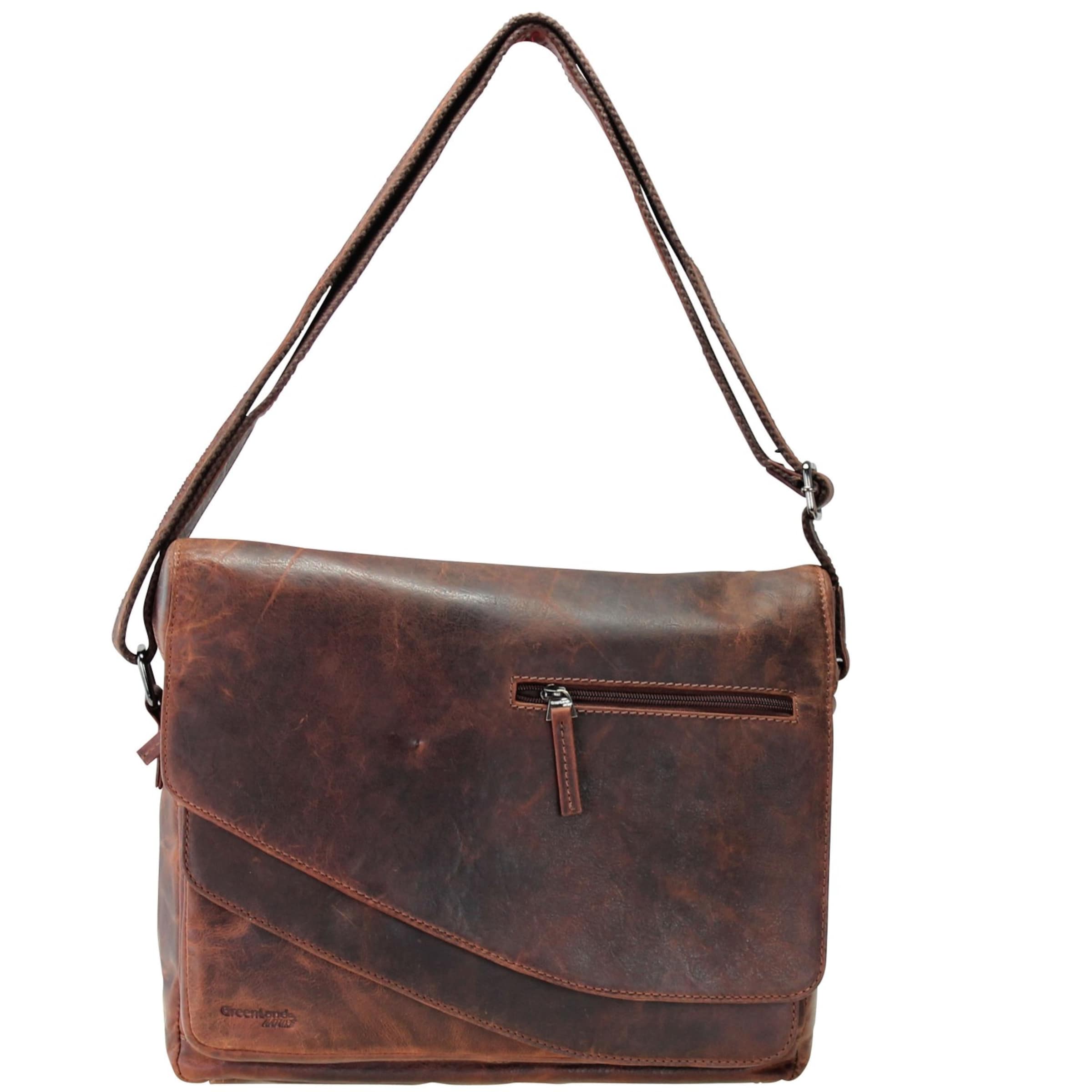 Greenland Nature Crossbody bag in Brown: front