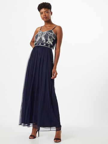 Frock and Frill Evening Dress in Blue