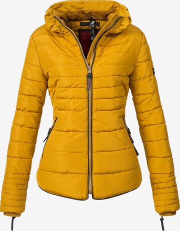 MARIKOO Winter Jacket 'Amber' in Yellow: front