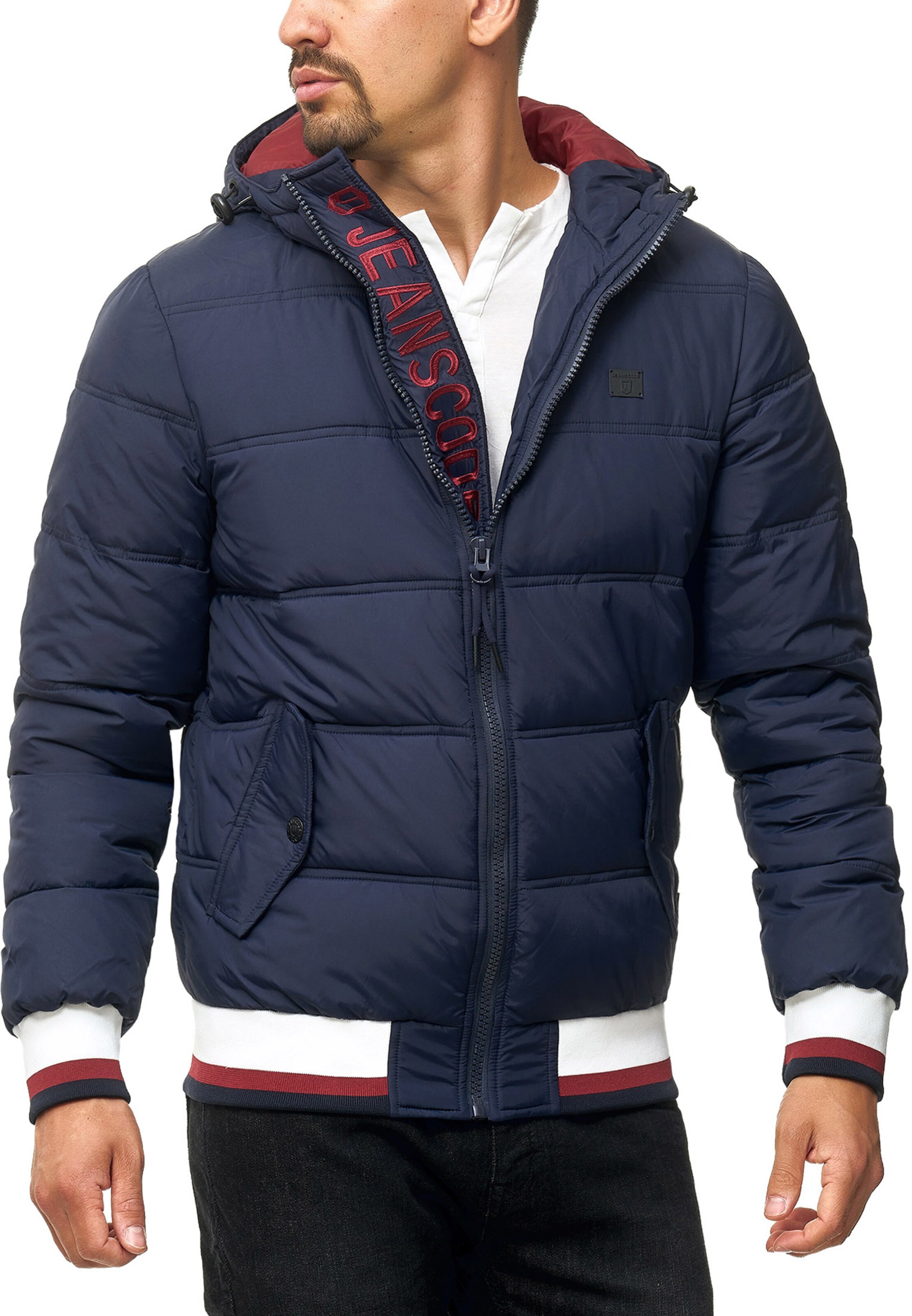 INDICODE JEANS Winter Jacket 'Bacon' in Blue