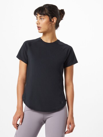 T-shirt fonctionnel UNDER ARMOUR en noir : devant