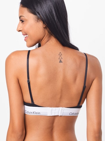 melns Calvin Klein Underwear Trijstūra formas Krūšturis: no aizmugures