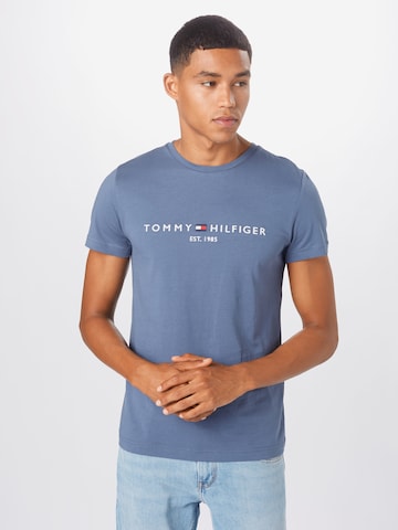 Regular fit Maglietta di TOMMY HILFIGER in blu: frontale