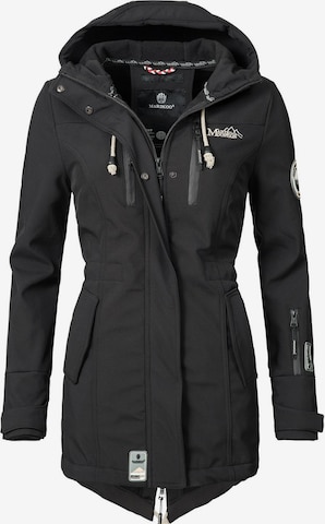 MARIKOO Toiminnallinen pitkä takki 'Zimtzicke' värissä musta: edessä