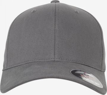 Cappello da baseball 'Brushed Twill' di Flexfit in grigio: frontale