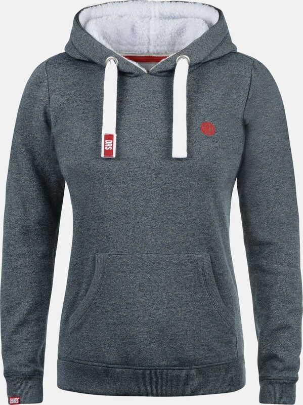 Desires Hoodie 'Benja Pile' in blaumeliert graumeliert DESIRES Hoodie »Bennja Pile« Kapuzenpullover mit gefütterter