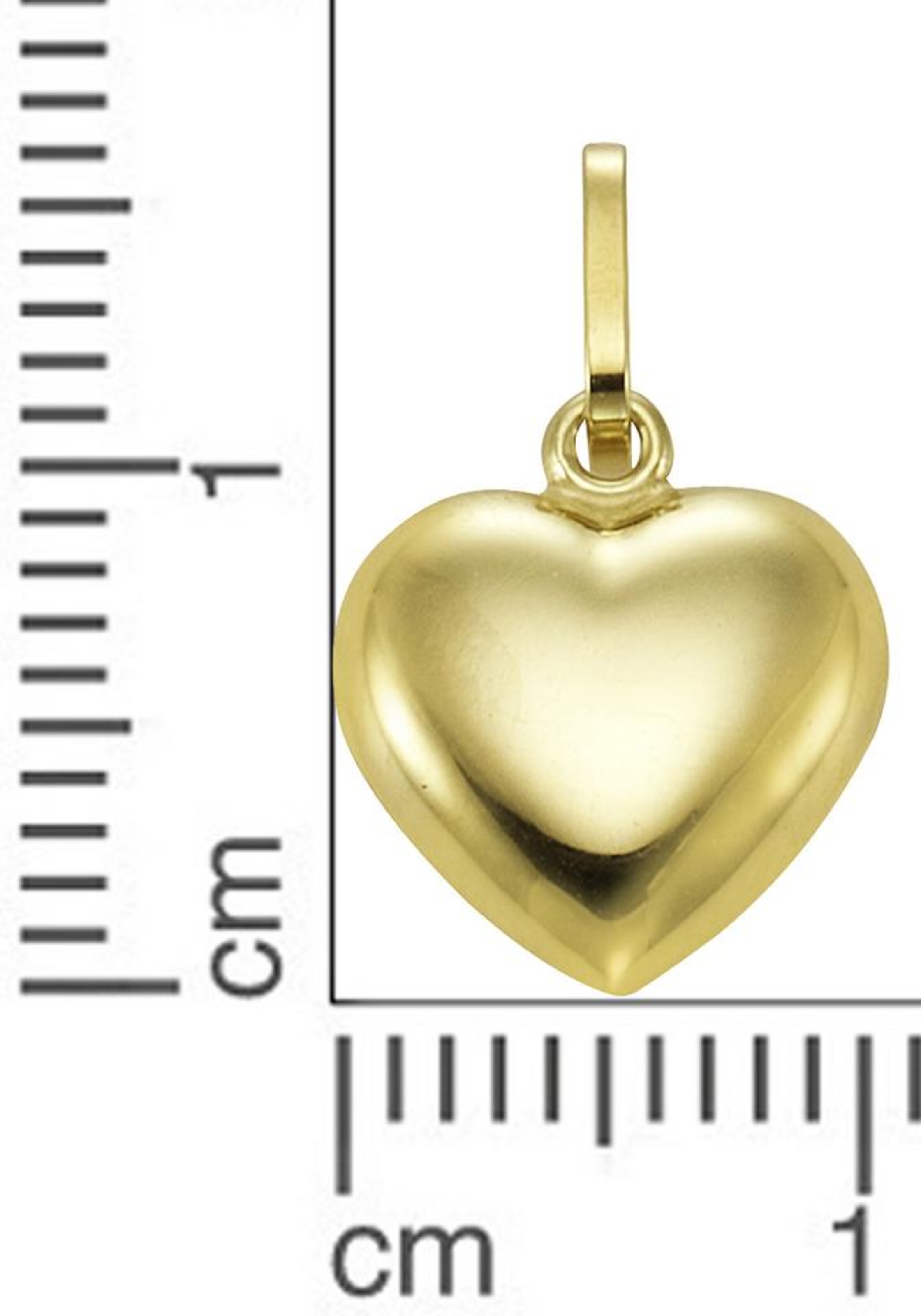 FIRETTI Kettenanhänger »glänzendes Herz, massiv« in Gold