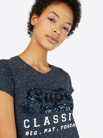 T-shirt 'CLASSIC SEQUIN ENTRY' Superdry en bleu