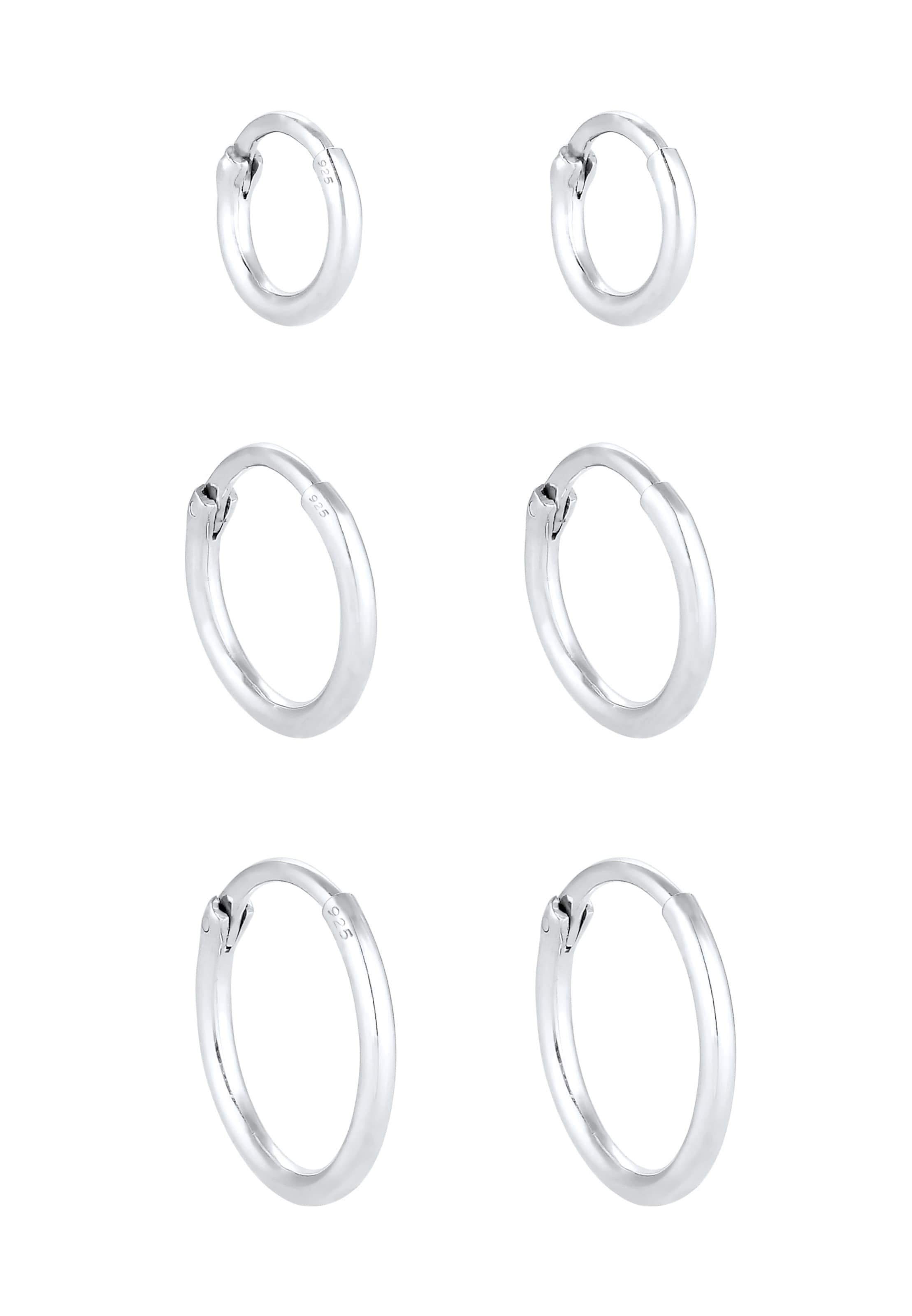 ELLI Серьги 'Creolen' в Серебристый