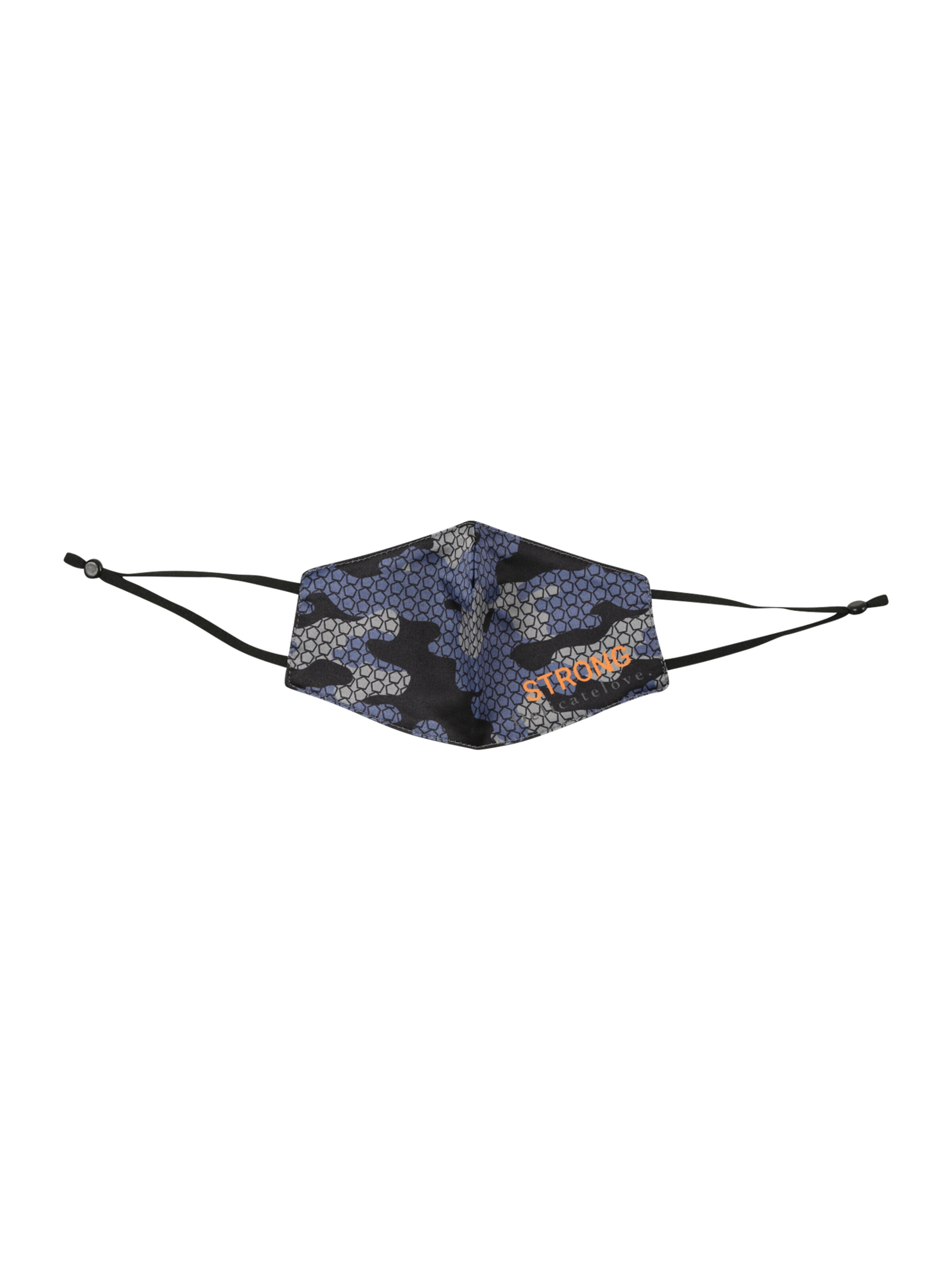 DELICATELOVE Stoffmaske  'Camouflage' in Schwarz: Vorderseite