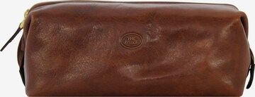 The Bridge Cosmetic Bag in Brown: front