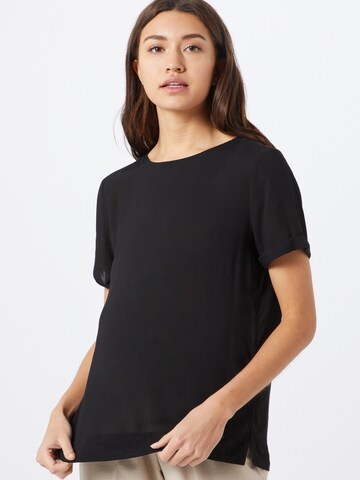 QS Blouse in Zwart: voorkant