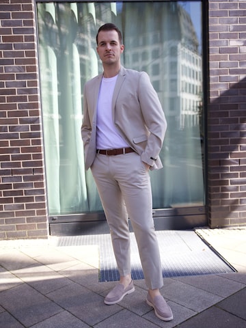 Beige Suit Look