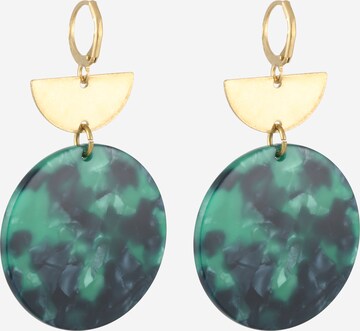 Fräulein Wunder Earrings 'Amal' in Green: back