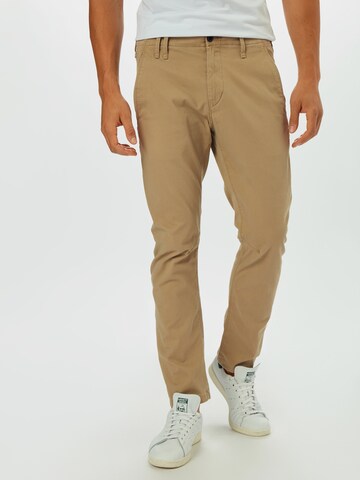 Coupe slim Pantalon chino 'Vetar slim' G-Star RAW en beige : devant