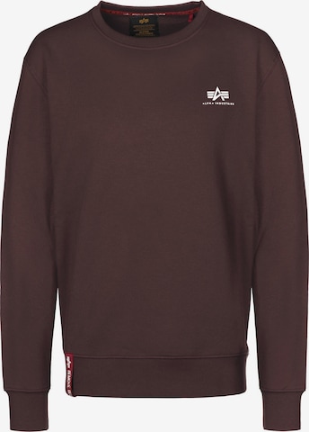 Sweat-shirt ALPHA INDUSTRIES en marron : devant