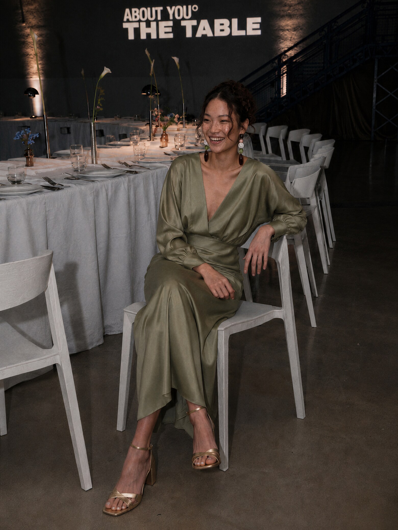 Mailin - Silky Green Dress Look
