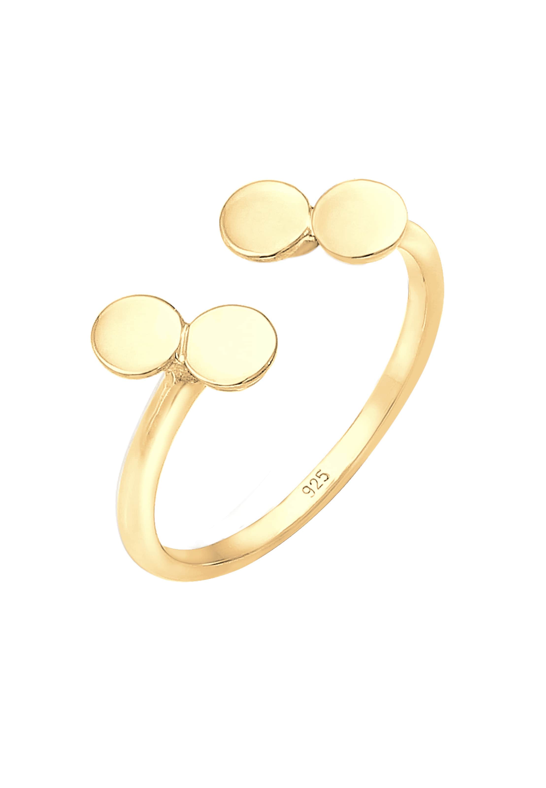 ELLI Ring 'Geo' in de kleur Goud, Productweergave