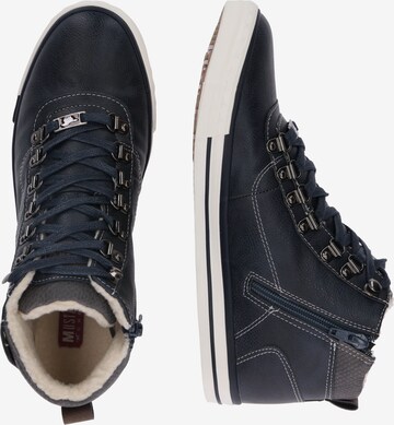 MUSTANG High-Top Sneakers in Blue: side