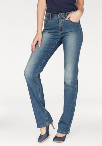 ARIZONA Regular 5-Pocket-Jeans 'Gerade-Form mit komfortabler Leibhöhe' in Blau: Vorderseite