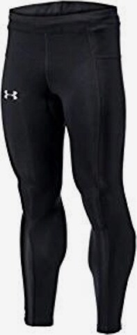 UNDER ARMOUR Slim fit Workout Pants 'COLDGEAR' in Black: front