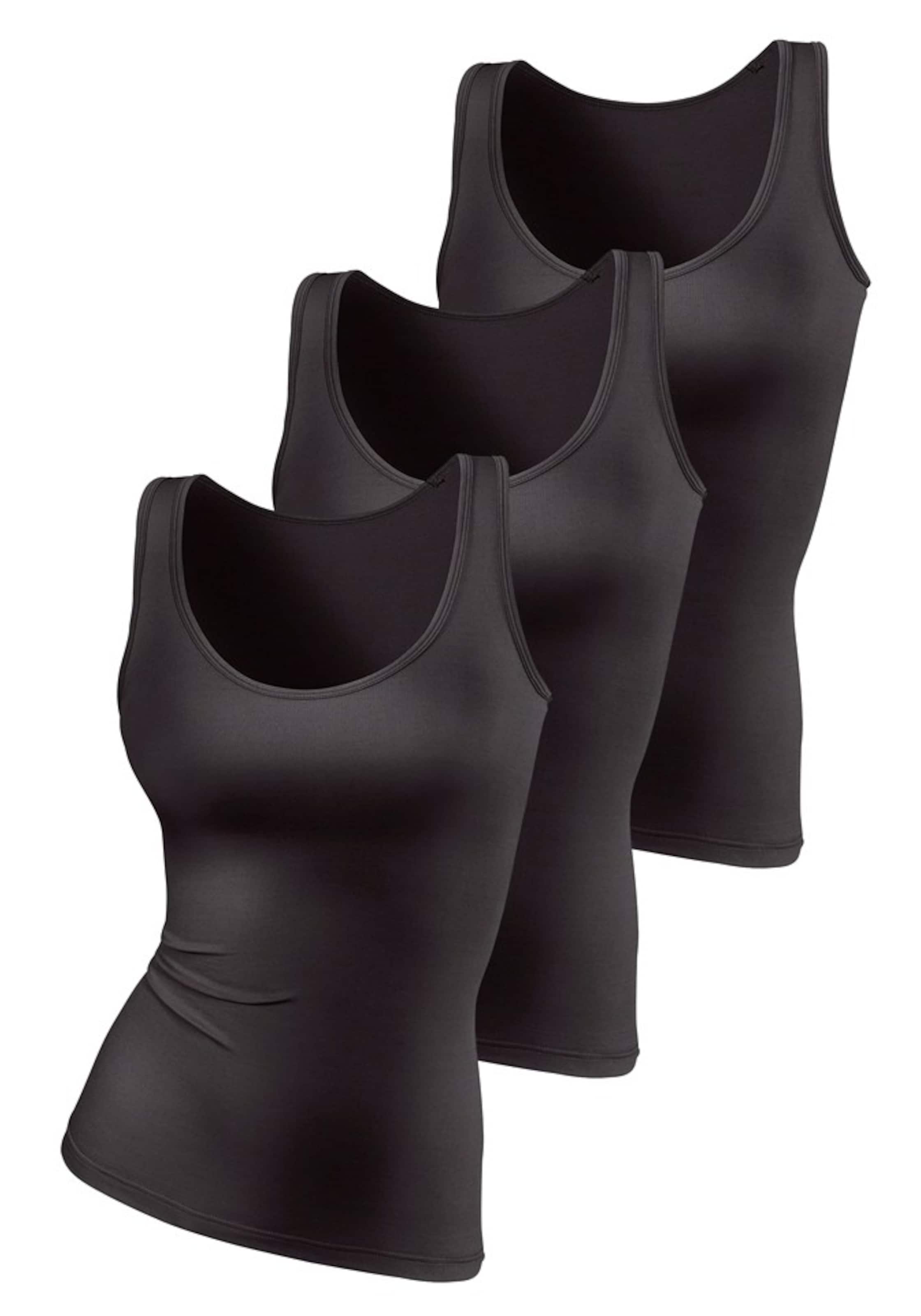 VIVANCE Tanktops (3 Stck.) in Schwarz: Vorderseite