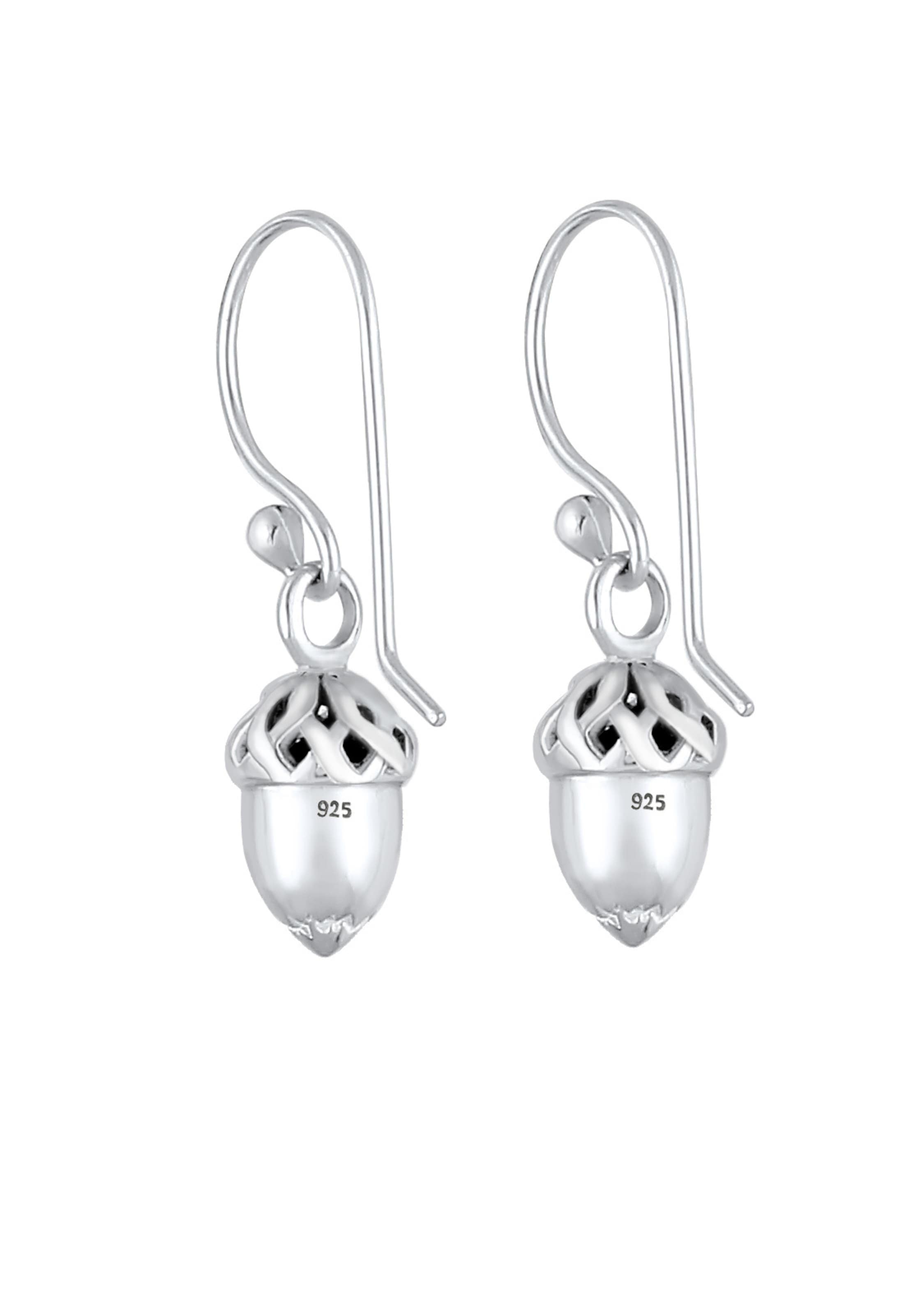 ELLI Oorbellen 'Haselnuss' in Zilver