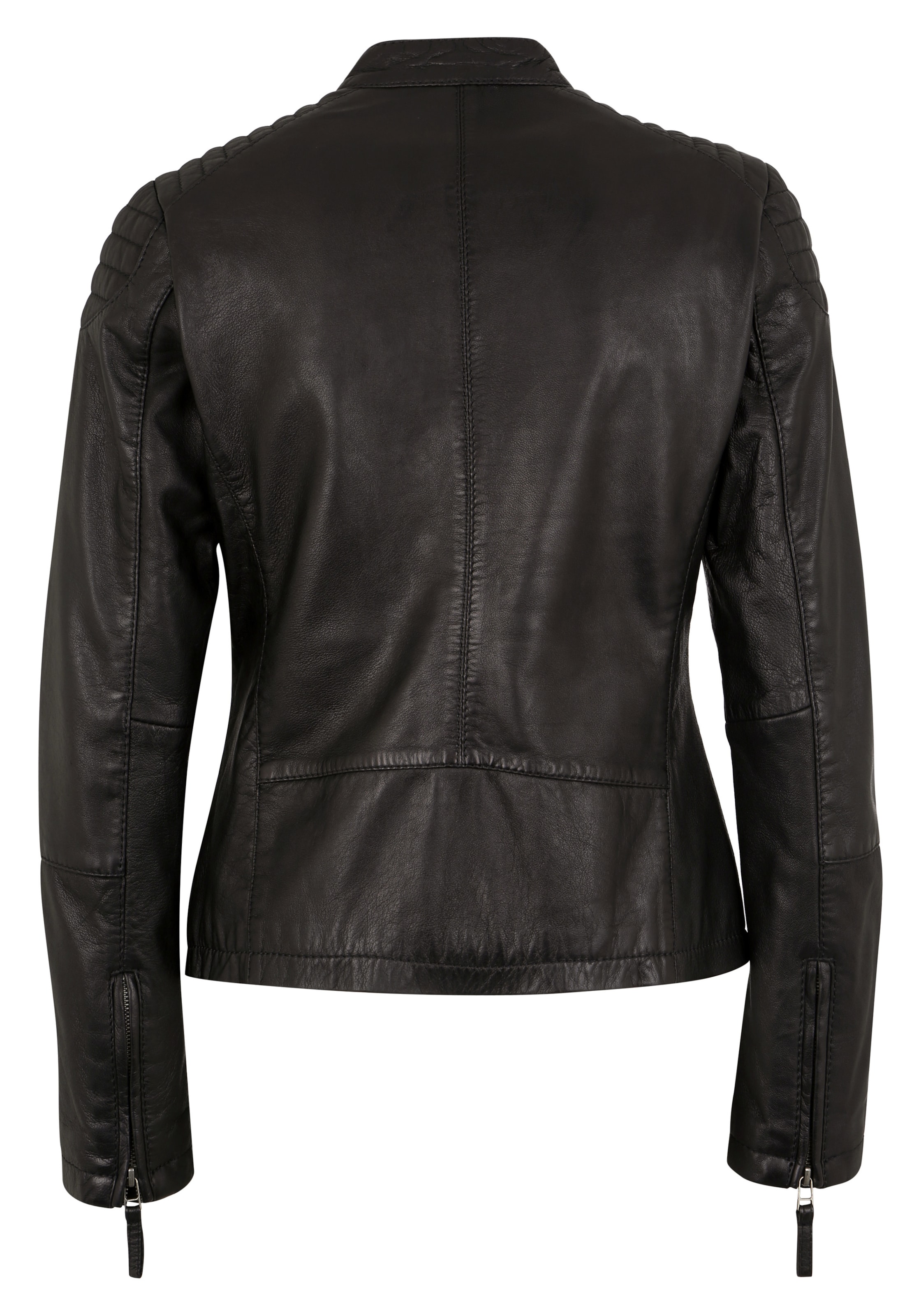 7ELEVEN Lederjacke in Schwarz