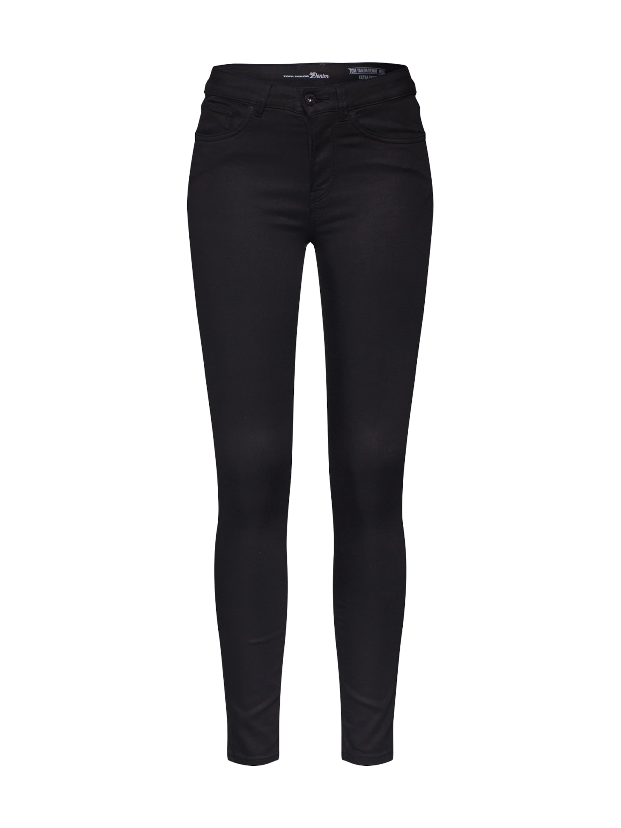 Skinny Jean 'Nela' TOM TAILOR DENIM en noir : devant