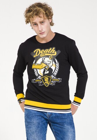 PLUS EIGHTEEN Sweatshirt in Zwart: voorkant