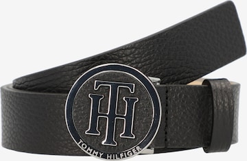 TOMMY HILFIGER Gürtel 'Round Buckle' in Schwarz: predná strana