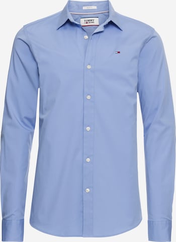 Coupe slim Chemise Tommy Jeans en bleu : devant