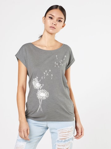 Maglietta 'Pusteblume' di Iriedaily in grigio: frontale
