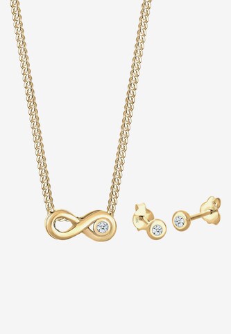 Elli DIAMONDS Schmuckset 'Infinity, Solitär' in Gold