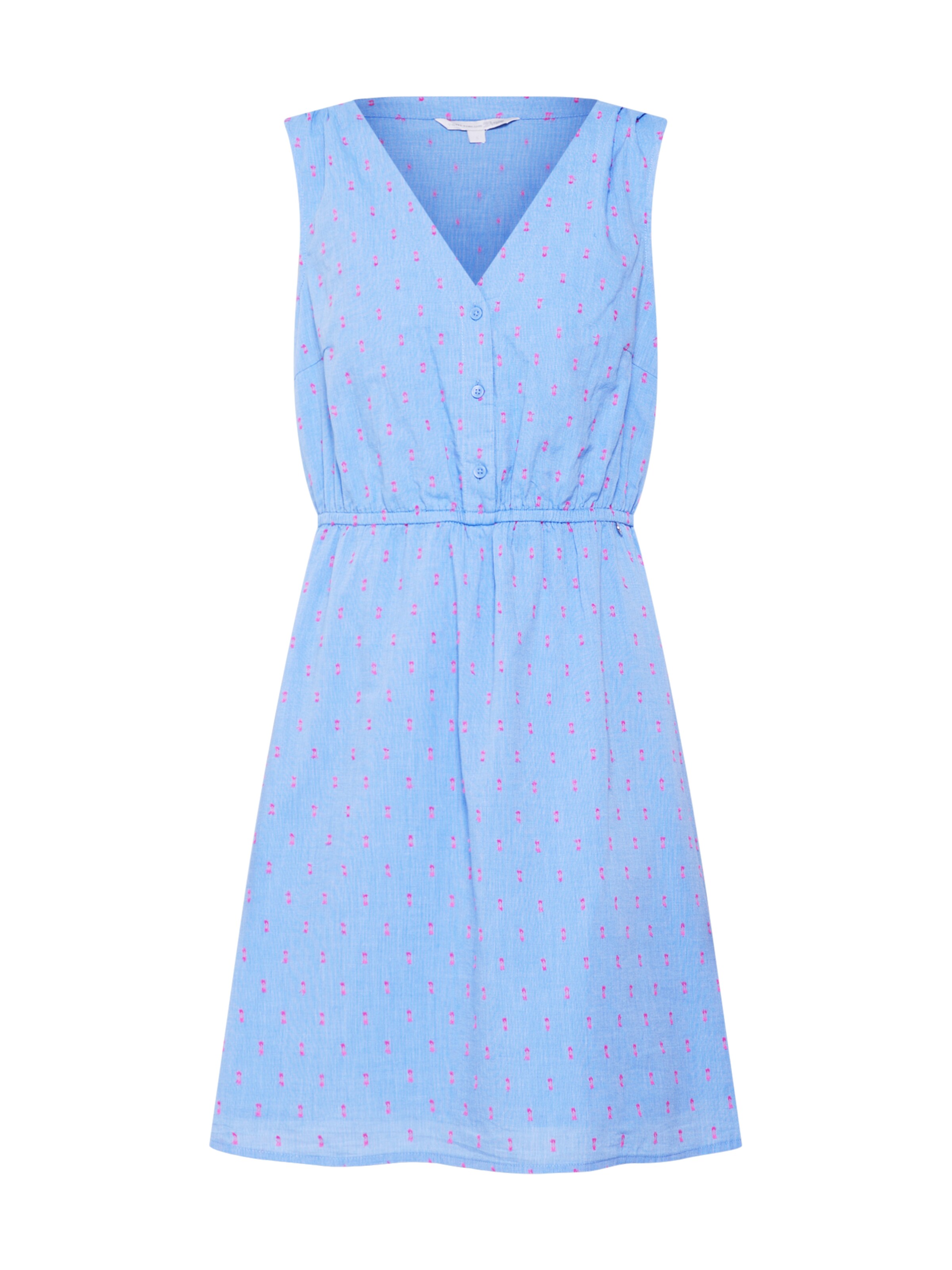 TOM TAILOR DENIM - Kleid 'fil coupé' in hellblau