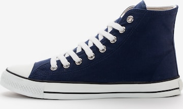 Ethletic High-Top Sneakers in Blue: front