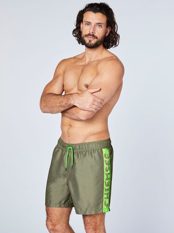CHIEMSEE Regular Board Shorts in Green: front