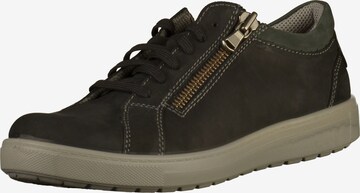 JOMOS Athletic Lace-Up Shoes in Black: front