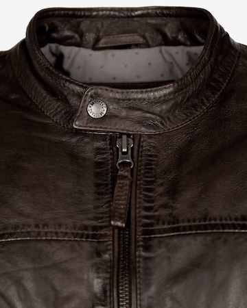 MUSTANG Lederjacke mit Stehkragen ' Frederick ' in Braun