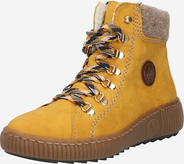 Bottines à lacets Rieker en jaune : devant