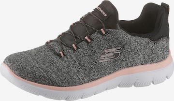 SKECHERS Platform trainers in Black: front